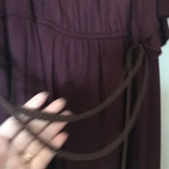 YA Los Angeles wine Tunic Top Blouse Size L never worn - Picture 5 of 8